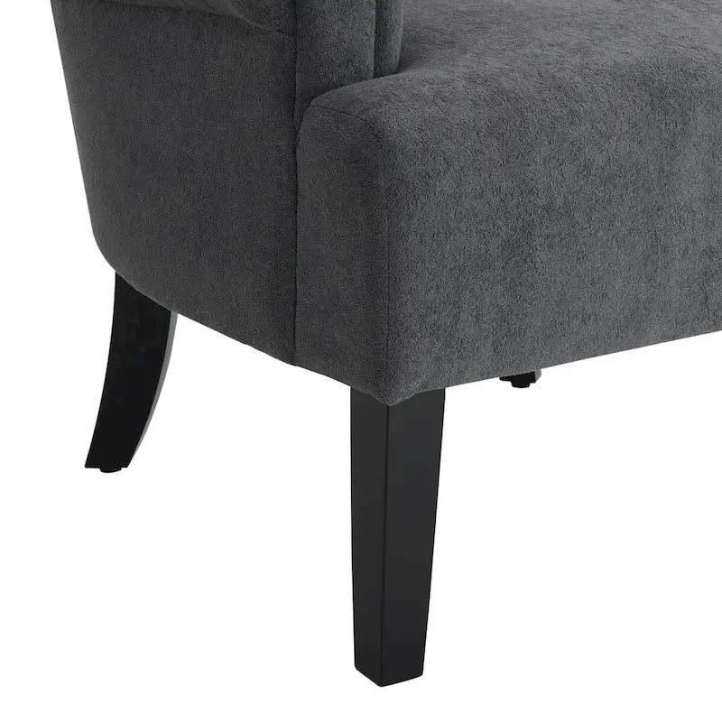 Fauteuils d'appoint rembourrés, fauteuil club avec pieds en bois pour salon, chambre à coucher ou salle de lecture