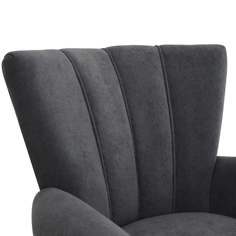 Fauteuils d'appoint rembourrés, fauteuil club avec pieds en bois pour salon, chambre à coucher ou salle de lecture