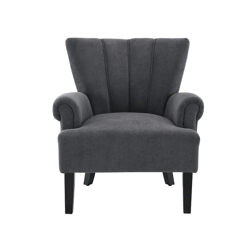 Fauteuils d'appoint rembourrés, fauteuil club avec pieds en bois pour salon, chambre à coucher ou salle de lecture