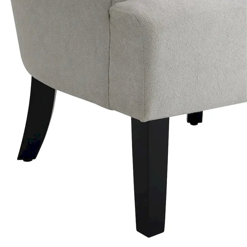 Fauteuils d'appoint rembourrés, fauteuil club avec pieds en bois pour salon, chambre à coucher ou salle de lecture