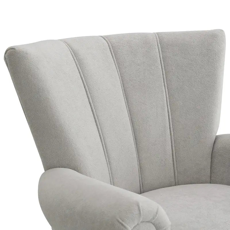 Fauteuils d'appoint rembourrés, fauteuil club avec pieds en bois pour salon, chambre à coucher ou salle de lecture