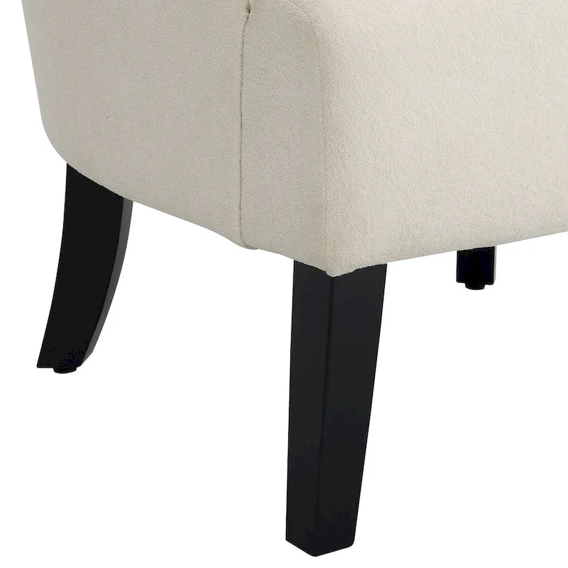 Fauteuils d'appoint rembourrés, fauteuil club avec pieds en bois pour salon, chambre à coucher ou salle de lecture