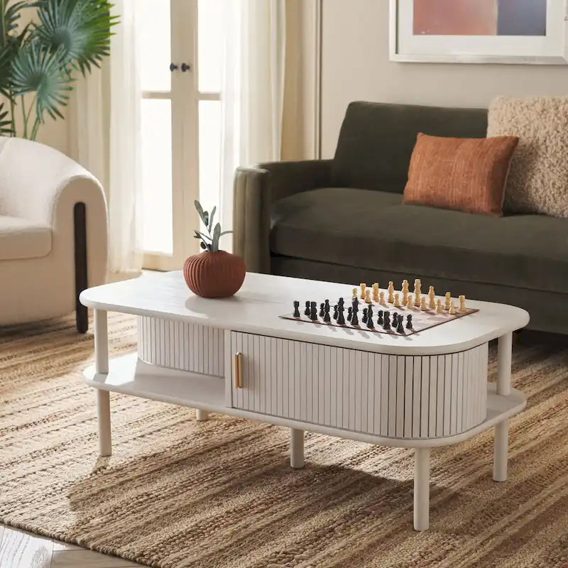 Table basse à portes coulissantes Home 2 Tambour - 43Wx22Dx17H